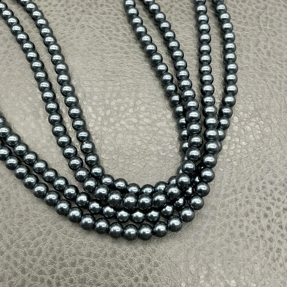 Charter Club Necklace‎ Gray Beaded Lariat Tassel 24 In Womens Statement Jewelry
